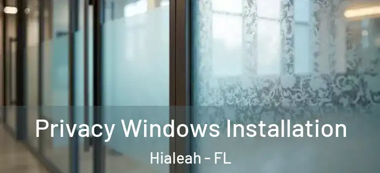  Privacy Windows Installation Hialeah - FL